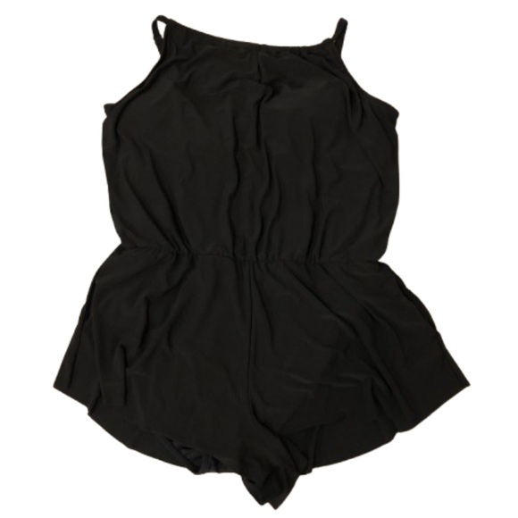 Aqua Green Swimsuit UPF 50 High Neck Swim Romper with Pockets One Piece Size XL - Picture 4 of 11